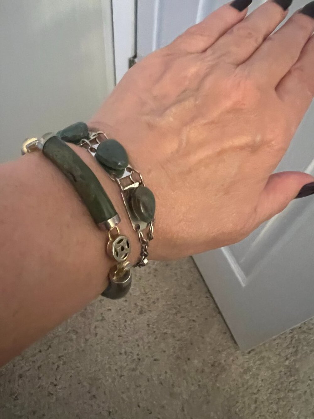 2 JADE-style Bracelets